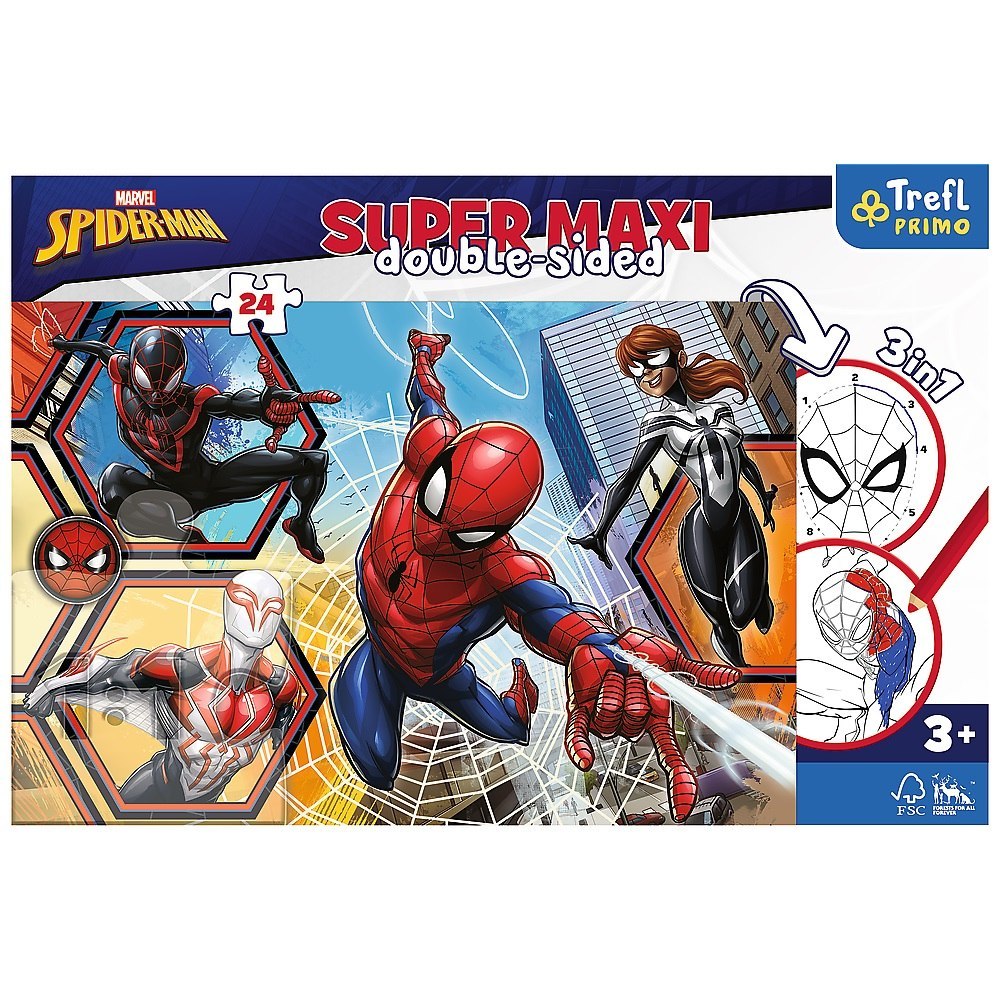 PUZZLE 24 ELEMENTS SUPER MAXI SPIDER MAN TREFL 41006 TREF TREFL